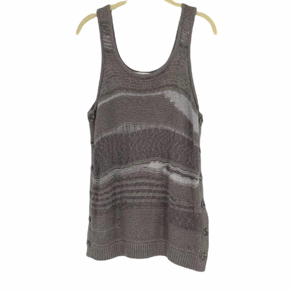 3.1 Phillip Lim tan crochet knit sleeveless top